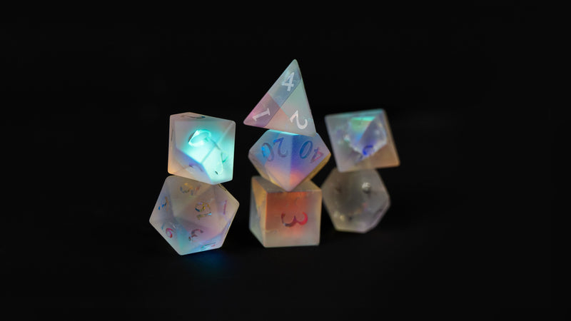Glass cube Frosted Lightning Prism