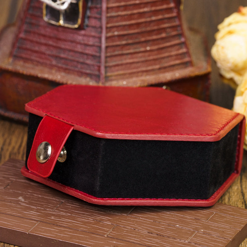 Faux leather case wine red