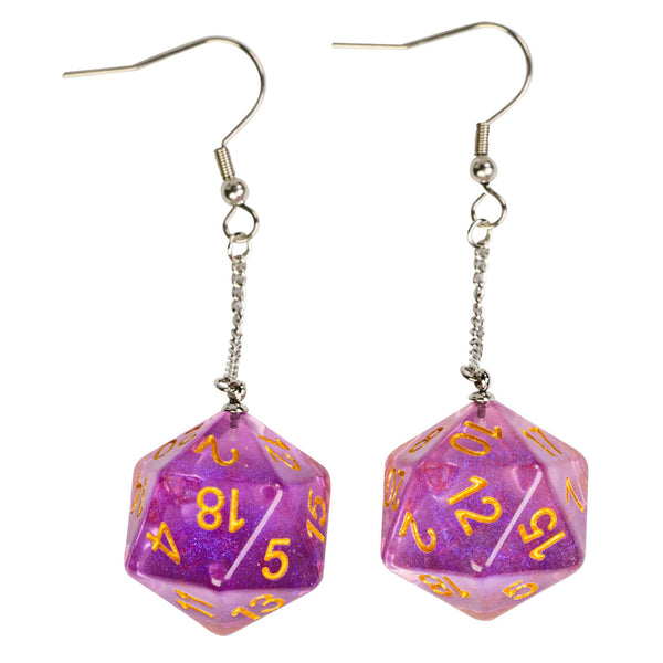 D20 / D6 earrings different colors and shapes