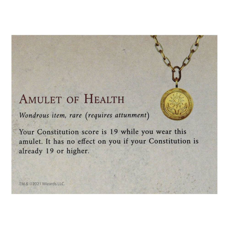 D&D Medallion Amulet Of Health Limited Edition (gold plated)