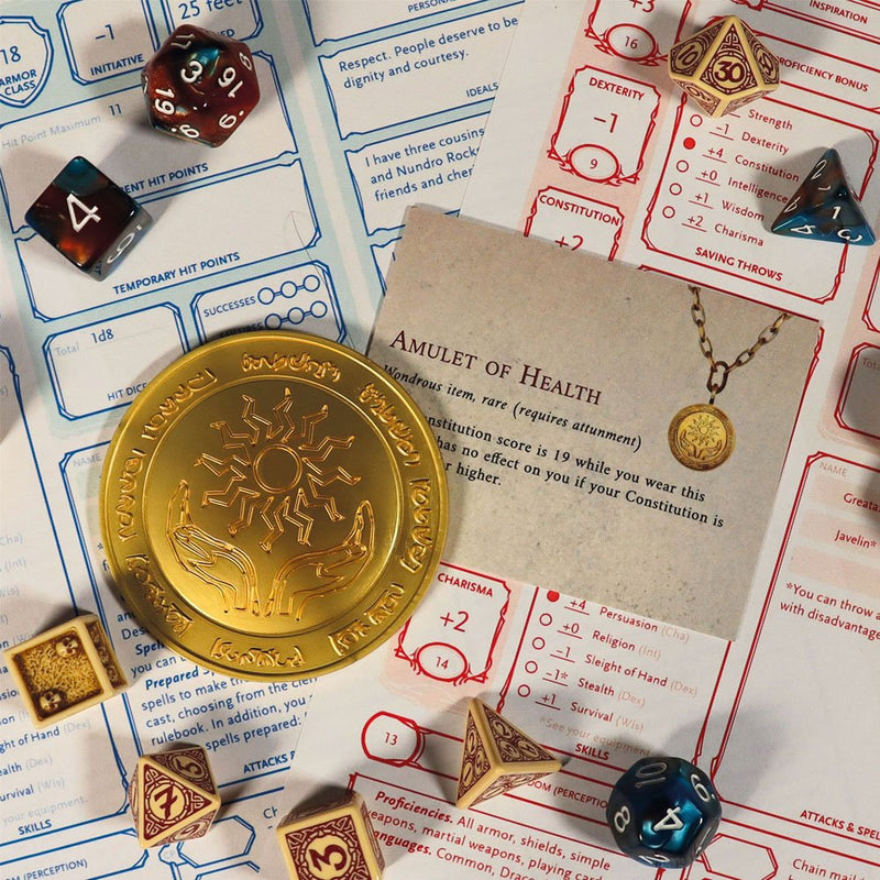 D&D Medallion Amulet Of Health Limited Edition (gold plated)