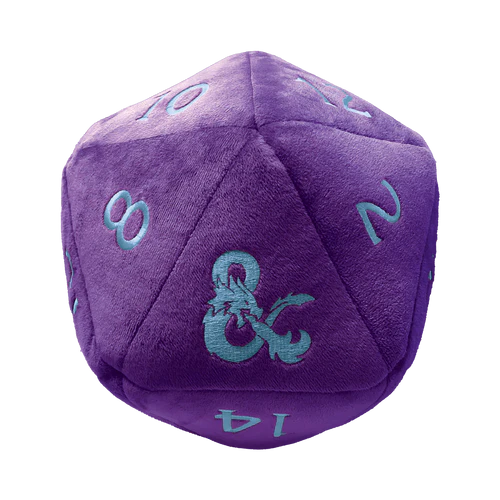 D20 XXL plush cube Phandelver campaign (purple/sky blue)