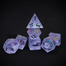 Glass cube Frosted Lightning Lilac Rainbow