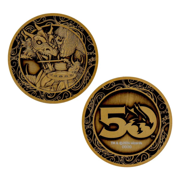 D&D - Collector coin 50th Anniversary Antique Gold Coin