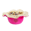 XXL-Würfelbeutel mit 7-Fächern aus Plüsch