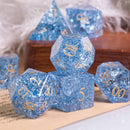 Glass cube Critcrack blue