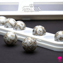 Orbidice Royal Nox – White & Gold Edition (Sphere Dice Set) 