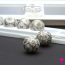 Orbidice Royal Nox – White & Gold Edition (Sphere Dice Set) 