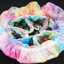 XXL-Würfelbeutel mit 7-Fächern aus Plüsch