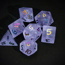 Glass cube Frosted Lightning Lilac Rainbow