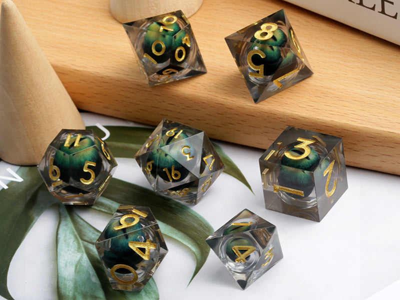 Onyx Emerald Dragon Eye Flüssigwürfel-Set