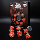 Different class cube sets (7 Dice, 1 coin)