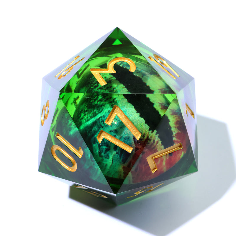 Arcane Dragon Eye – XXL D20 (50 mm, Flüssigkern)