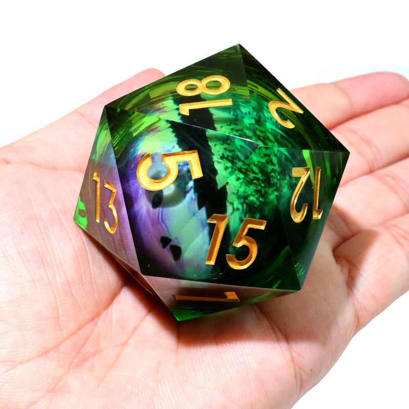 Arcane Dragon Eye – XXL D20 (50 mm, Flüssigkern)