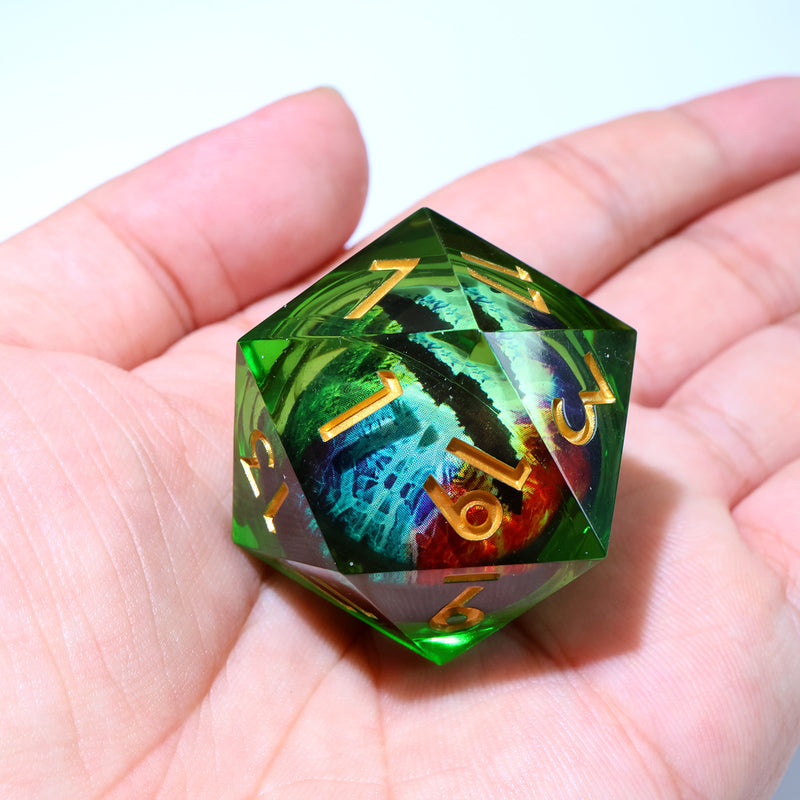 Arcane Dragon Eye – XL D20 (33 mm, liquid core) 