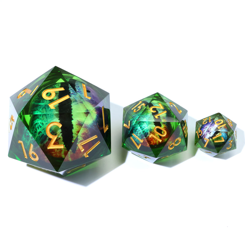 Arcane Dragon Eye – XXL D20 (50 mm, Flüssigkern)