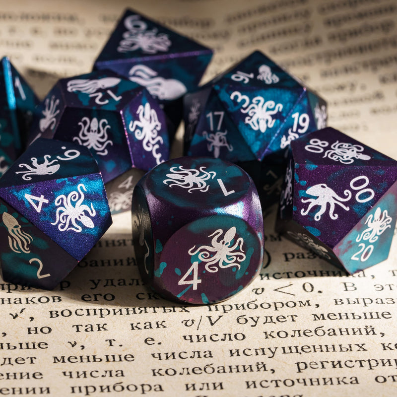 Mystic Infinity aluminum cubes - Kraken, Dragon and Ocean version