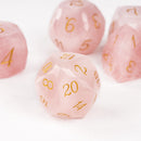 Gilded Rosequartz - Diamondcut