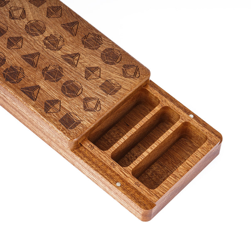 Deluxe wooden dice box