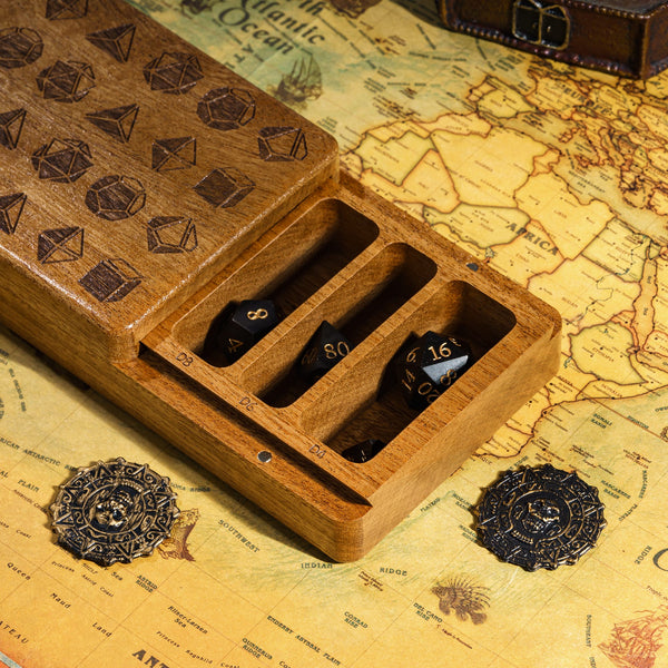 Deluxe wooden dice box