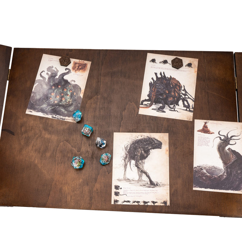 Holz-Spielleiterschirm "Dragon's Gaze"