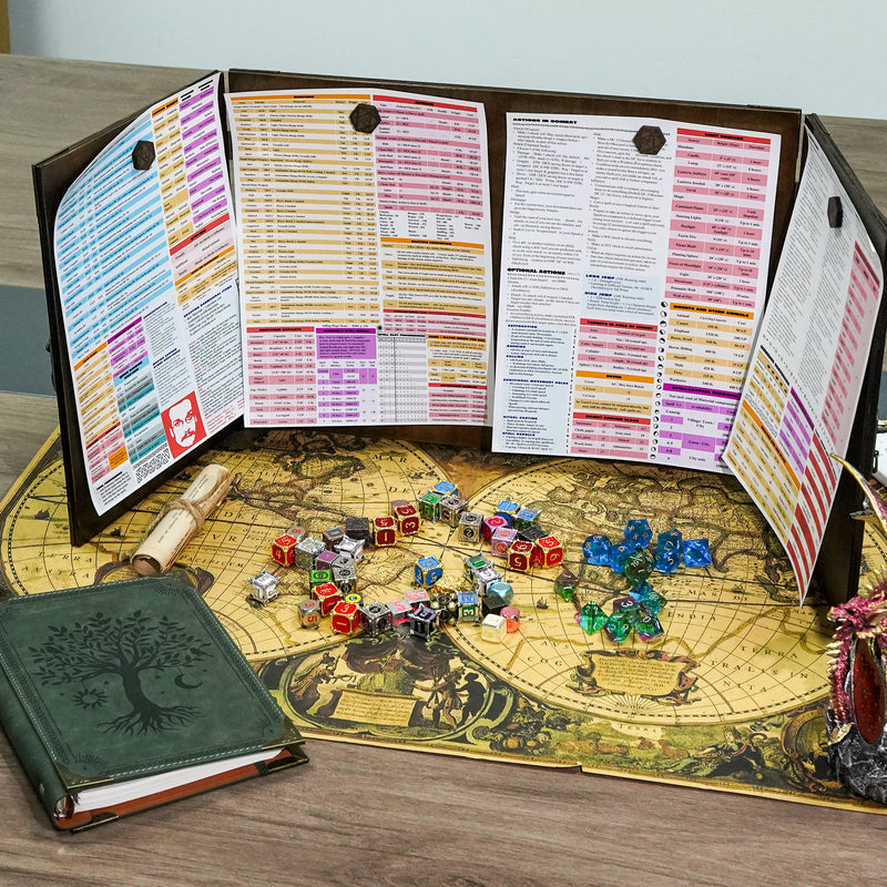 Holz-Spielleiterschirm "Dragon's Gaze"