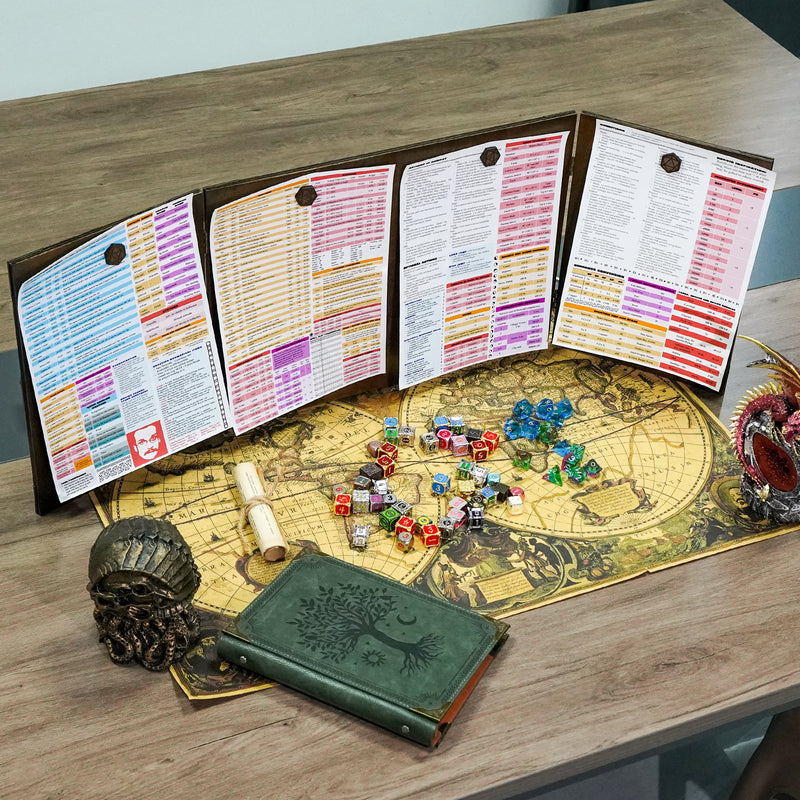 Holz-Spielleiterschirm "Dragon's Gaze"