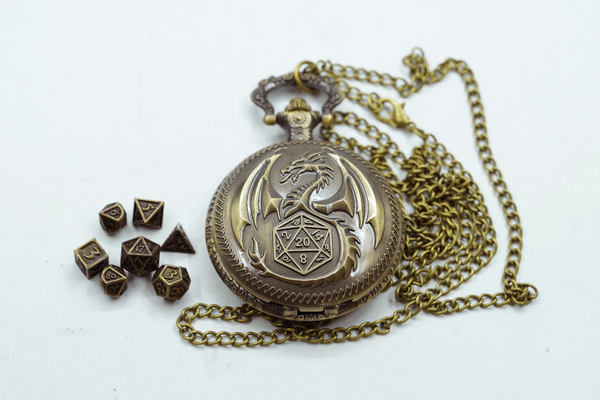 Dragon Amulet with Mini Dice Set 