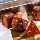 Wooden cube red & black