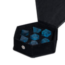 Frosted Lightning Blue glass cube