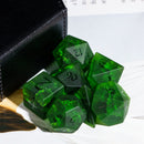 Glass cube Frosted Lightning Green