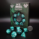 Different class cube sets (7 Dice, 1 coin)