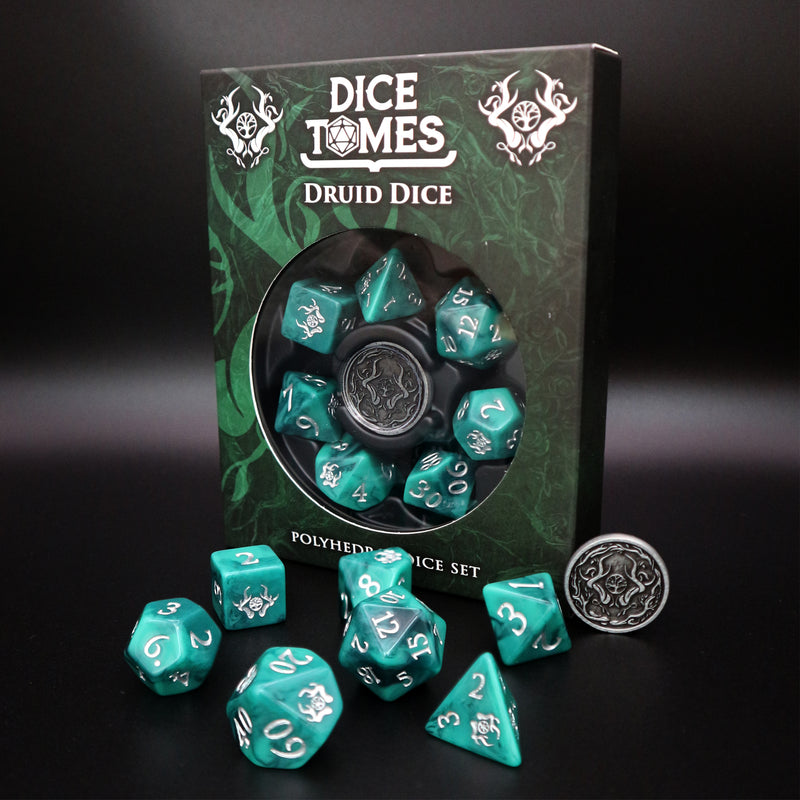 Various class dice sets (7 pieces, 1 coin)