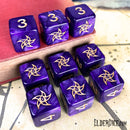 Elder Dice - Astral Elder Sign 9xW6 (Mystic Purple in a test tube)