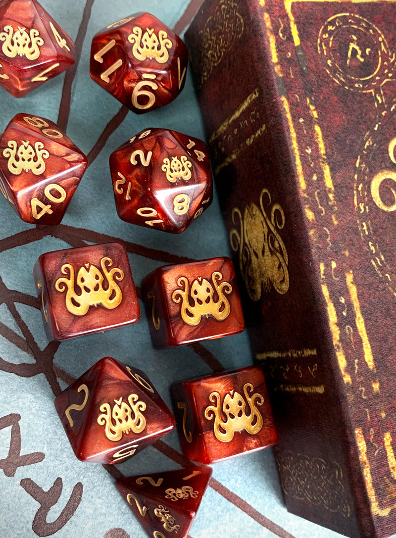 Elder Dice - The Brand of Cthulhu Dice Set - (Red)