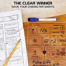 Acrylic character sheet set for DnD 5e