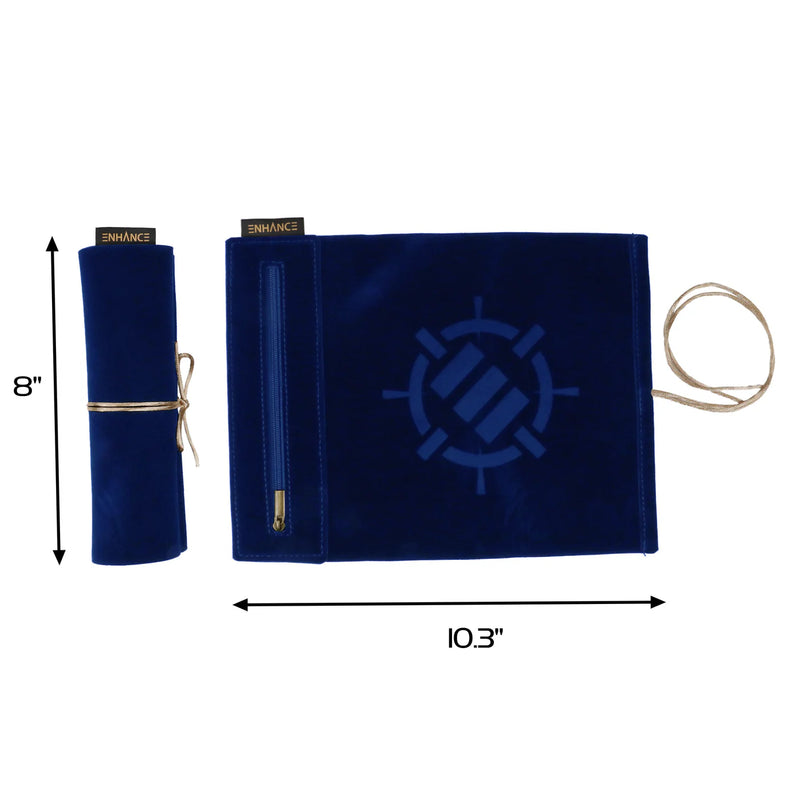 ENHANCE Dice Rolling Mat & 7pc Acrylic Dice Set