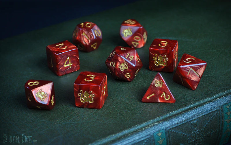 Elder Dice - The Brand of Cthulhu Dice Set - (Red)