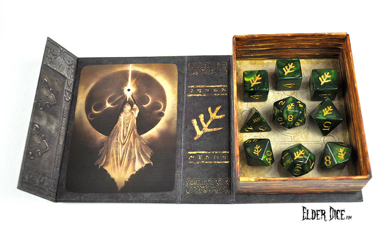 Elder Dice - Lovecraft Elder Sign Grünes Set