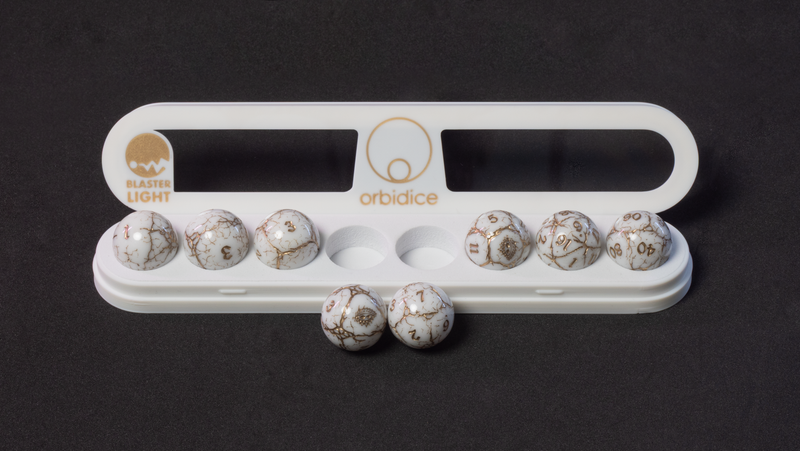 Orbidice Royal Nox – White & Gold Edition (Kugelwürfel-Set)