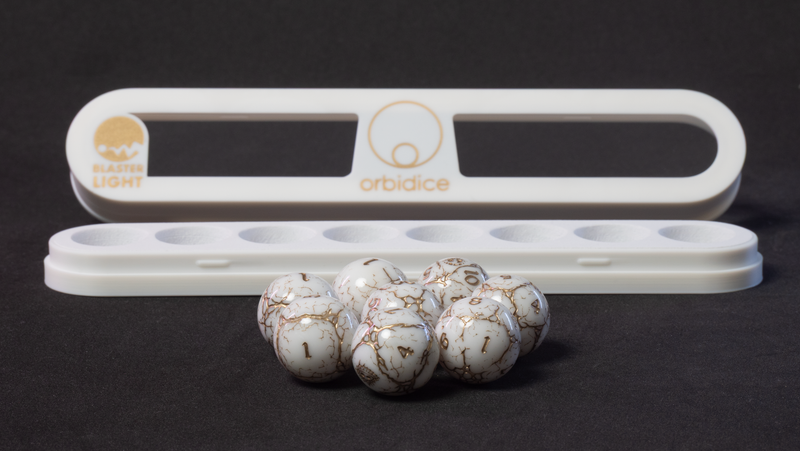 Orbidice Royal Nox – White & Gold Edition (Kugelwürfel-Set)