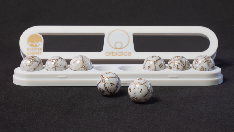 Orbidice Royal Nox – White & Gold Edition (Kugelwürfel-Set)