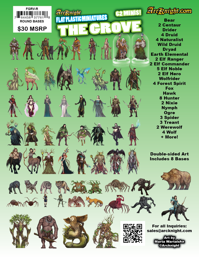 Flat Plastic Miniatures - Fantasy Core Set