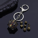 The Oracle's Vault - W20 Keychain with Mini Dice Set 