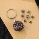 Cryptwing's Vault - W20 keychain with mini dice set 