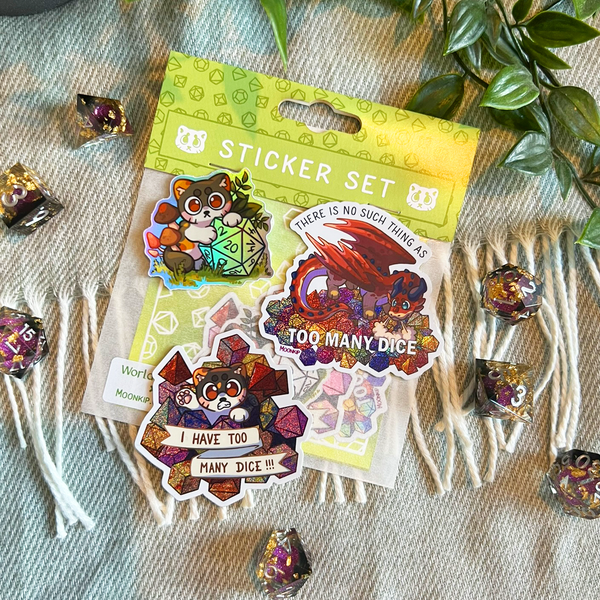 Everything Dice Sticker Set by Moonkip.Crafts 