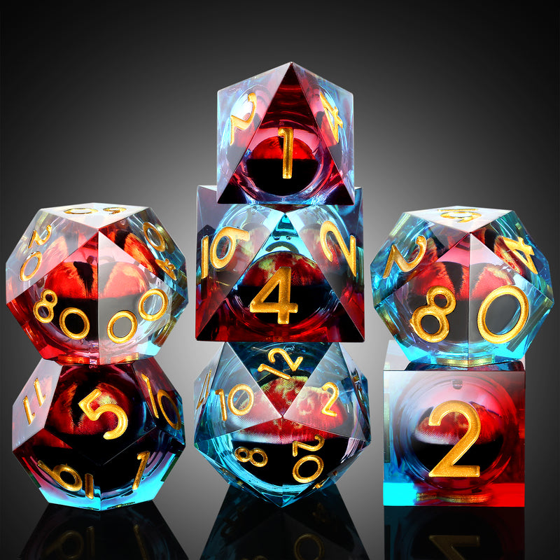 Dragon Eye Fire & Ice Liquid Dice Set 