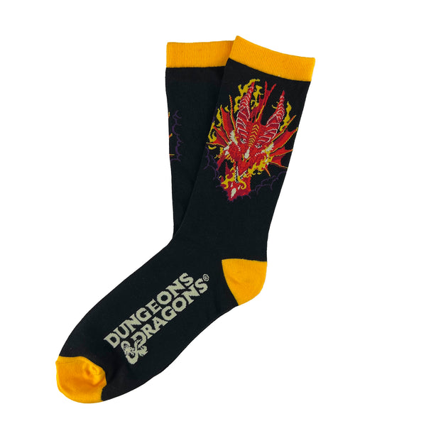 D&D Socken mit rotem Drachen