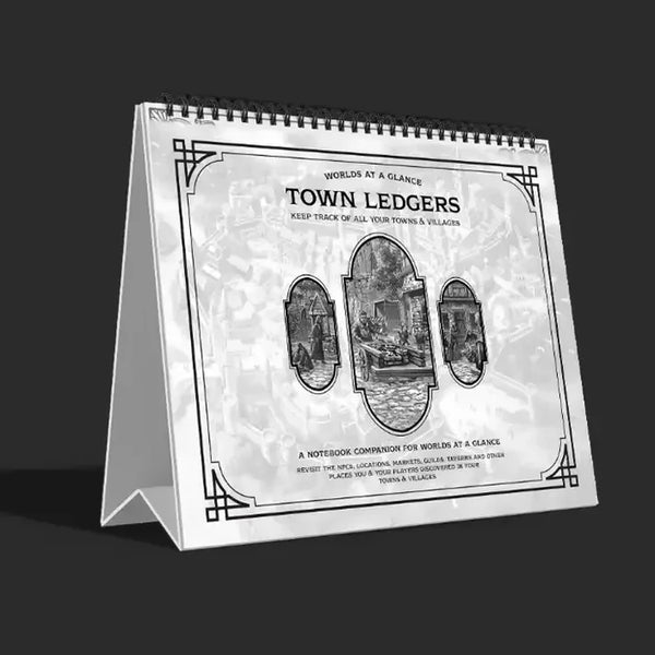 Worlds at a Glance - Town Ledger mit anpassbaren Karten & Aufklebern