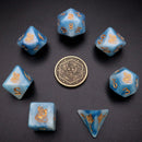 Different class cube sets (7 Dice, 1 coin)